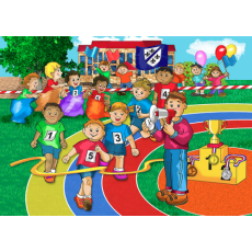 A4 "Sports" 48 Piece Wooden Puzzle     A4 "Sports" 48 Piece Wooden Puzzle